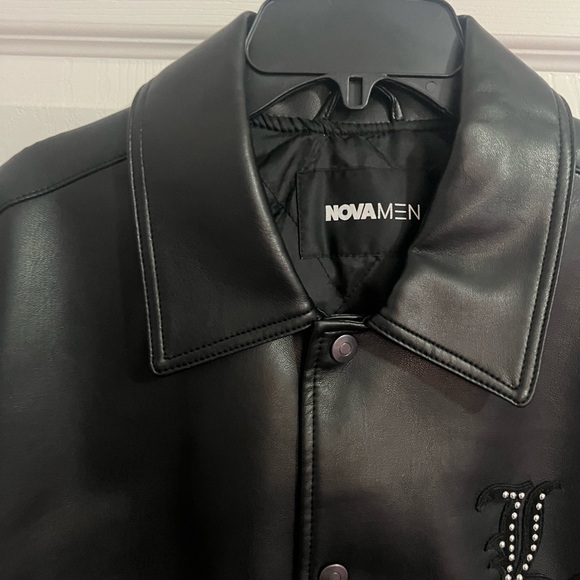 Fashion Nova Sleek Black Varsity Jacket - Picture 4 of 4